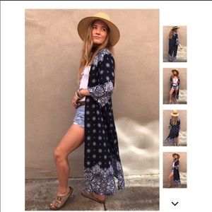 NEW NAVY BLUE KIMONO